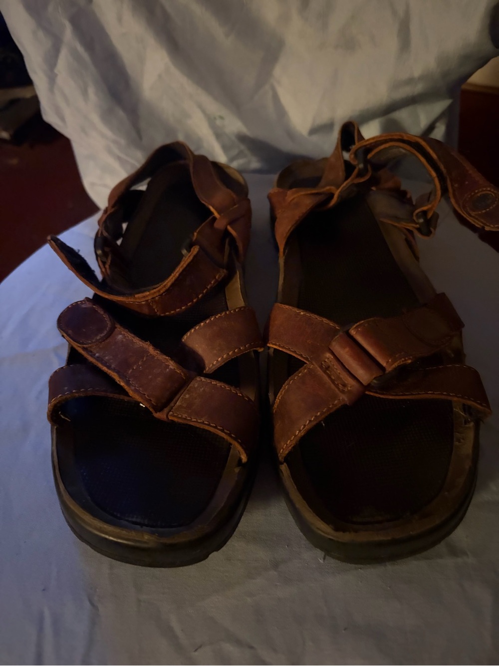 Timberland Men's Brown Leather Multi-Strap Sport Sandals size 11